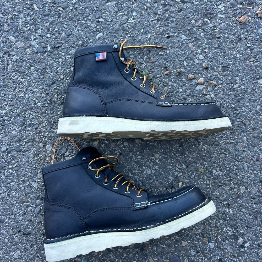 Danner Bull Run Moc Toe in Black, Size 9.5